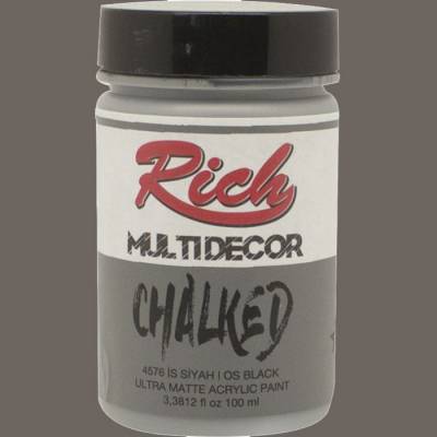 Rich Multi Decor Chalked Akrilik Boya 100ml 4576 İs Siyah