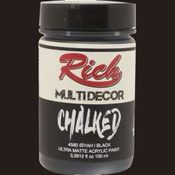 Rich - Rich Multi Decor Chalked Akrilik Boya 100ml 4580 Siyah