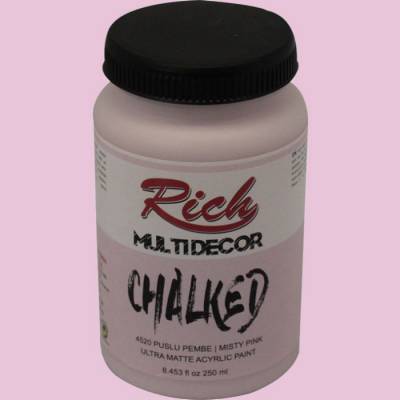 Rich Multi Decor Chalked Akrilik Boya 250ml 4520 Puslu Pembe