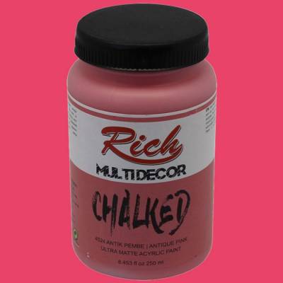 Rich Multi Decor Chalked Akrilik Boya 250ml 4524 Antik Pembe