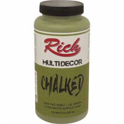 Rich Multi Decor Chalked Akrilik Boya 500ml 4568 Yağ Yeşili