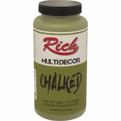 Rich Multi Decor Chalked Akrilik Boya 500ml 4568 Yağ Yeşili