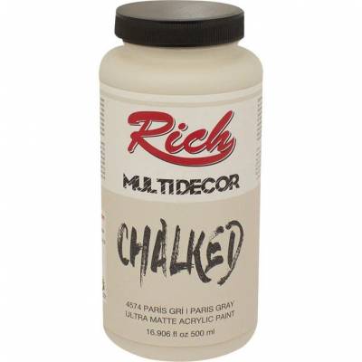 Rich Multi Decor Chalked Akrilik Boya 500ml 4574 Paris Gri