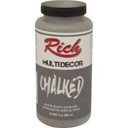 Rich - Rich Multi Decor Chalked Akrilik Boya 500ml 4576 İs Siyah