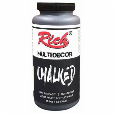 Rich Multi Decor Chalked Akrilik Boya 500ml 4606 Antrasit