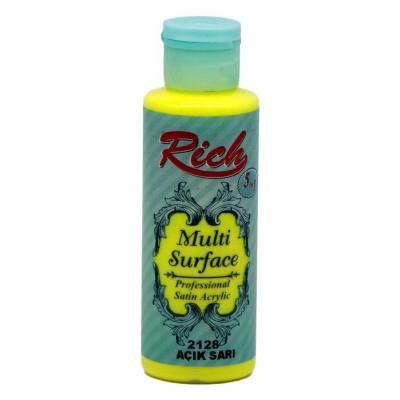 Rich Multi Surface Akrilik Boya 120ml 2128 Açık Sarı