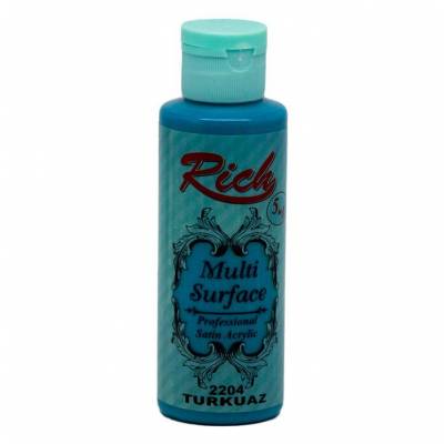 Rich Multi Surface Akrilik Boya 120ml 2204 Turkuaz