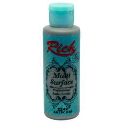 Rich - Rich Multi Surface Akrilik Boya 120ml 2242 Antik Gri