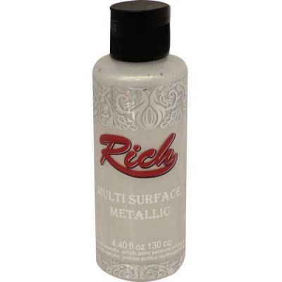 Rich Multi Surface Metalik Her Yüzey İçin Akrilik Boya 120ml 6502 Gümüş