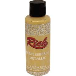 Rich - Rich Multi Surface Metalik Her Yüzey İçin Akrilik Boya 120ml 6504 Altın