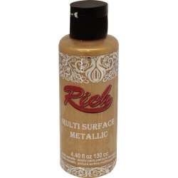 Rich - Rich Multi Surface Metalik Her Yüzey İçin Akrilik Boya 120ml 6506 Antik Altın