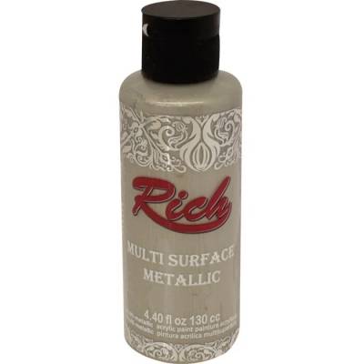 Rich Multi Surface Metalik Her Yüzey İçin Akrilik Boya 120ml 6508 Antik Gümüş