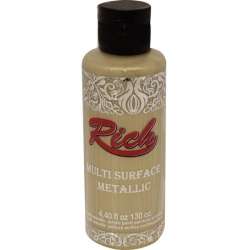 Rich - Rich Multi Surface Metalik Her Yüzey İçin Akrilik Boya 120ml 6512 Soft Gold