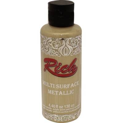 Rich Multi Surface Metalik Her Yüzey İçin Akrilik Boya 120ml 6512 Soft Gold