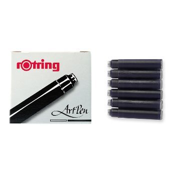 Rotring ArtPen Kaligrafi Kalemi Kartuş Siyah 6lı Paket