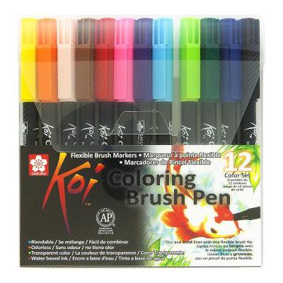 Sakura Koi Coloring Brush Pen Fırça Uçlu Kalem 12li Set