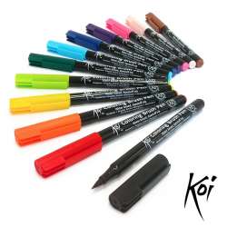Sakura - Sakura Koi Coloring Brush Pen Fırça Uçlu Kalem 12li Set (1)