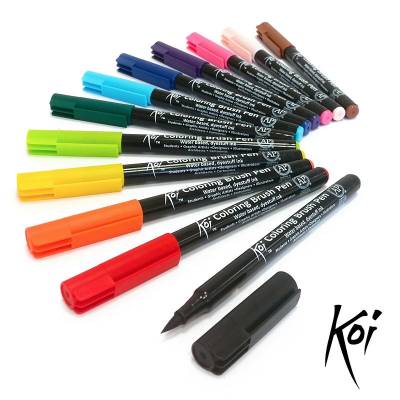 Sakura Koi Coloring Brush Pen Fırça Uçlu Kalem 12li Set