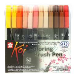 Sakura - Sakura Koi Coloring Brush Pen Fırça Uçlu Kalem 48li Set