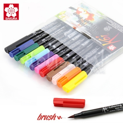 Sakura Koi Coloring Brush Pen Fırça Uçlu Kalem Seti 12li