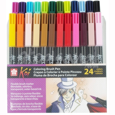 Sakura Koi Coloring Brush Pen Fırça Uçlu Kalem Seti 24lü
