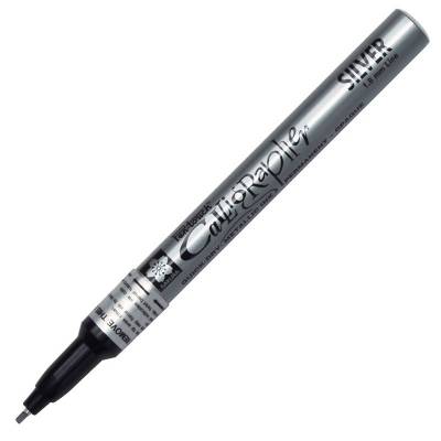 Sakura Pen Touch Calligrapher Kaligrafi Kalemi Fine Silver 1.8mm