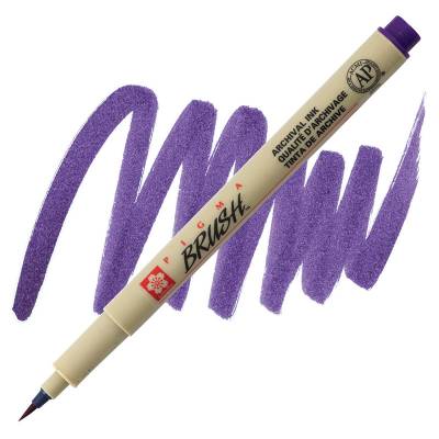 Sakura Pigma Brush Pen-Fırça Uçlu Kalem Mor 24
