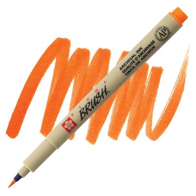 Sakura Pigma Brush Pen-Fırça Uçlu Kalem Turuncu 05