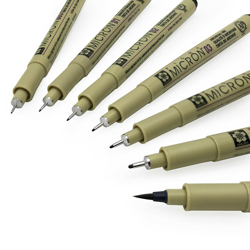 Sakura Pigma Micron Teknik Çizim Kalemi 6+1 Set P0xsdk7b