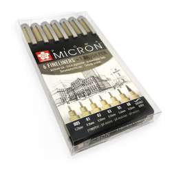 Sakura Pigma Micron Teknik Çizim Kalemi 6+1 Set P0XSDK7B - 4