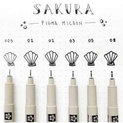 Sakura Pigma Micron Teknik Çizim Kalemi 6lı Set - 3