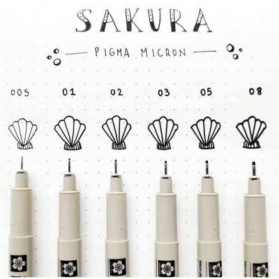 Sakura Pigma Micron Teknik Çizim Kalemi 6lı Set