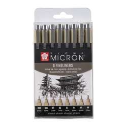 Sakura - Sakura Pigma Micron Teknik Çizim Kalemi 8li Set P0XSDK8