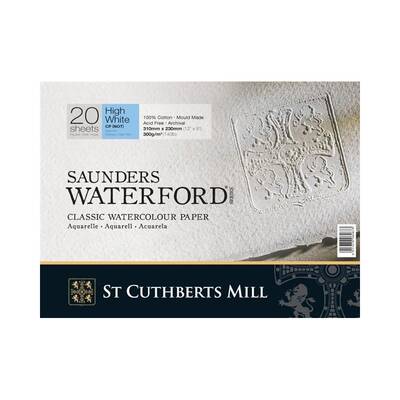 Saunders Waterford Cold Pressed High White Blok 20 Yaprak 300g 23x31cm
