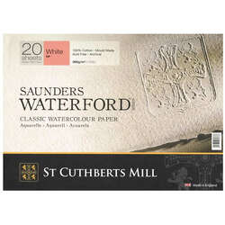 St Cuthberts - Saunders Waterford Hot Pressed Natural White Blok 20 Yaprak 300g 18x26