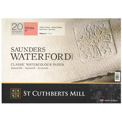 Saunders Waterford Hot Pressed Natural White Blok 20 Yaprak 300g 18x26