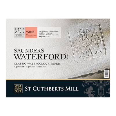 Saunders Waterford Hot Pressed Natural White Blok 20 Yaprak 300g 31x41