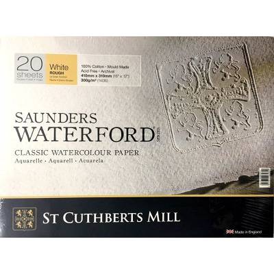 Saunders Waterford Rough Natural White Blok 20 Yaprak 300g 31x41