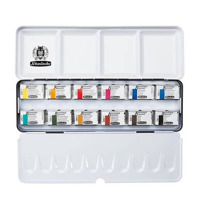 Schmincke Akademie Sulu Boya 12 Renk 1/1 Tablet Set 75 312