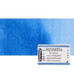 Schmincke - Schmincke Horadam Aquarell 1/1 Tablet 480 Mountain Blue seri 1