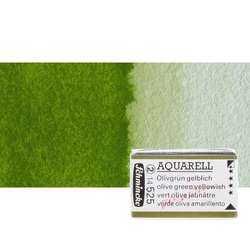 Schmincke - Schmincke Horadam Aquarell 1/1 Tablet 525 Olive Gr. Yellowish S2