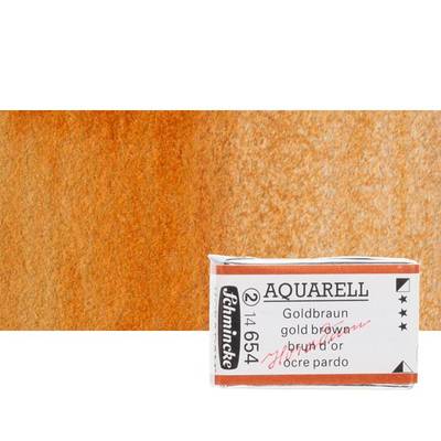 Schmincke Horadam Aquarell 1/1 Tablet 654 Gold Brown seri 2