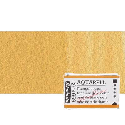 Schmincke Horadam Aquarell 1/1 Tablet 659 Titanium Gold Ochre S2