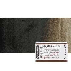 Schmincke - Schmincke Horadam Aquarell 1/1 Tablet 669 Vandyke Brown seri 1