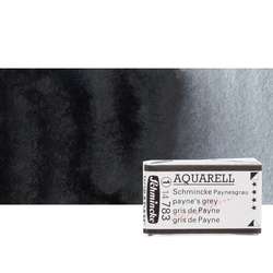 Schmincke - Schmincke Horadam Aquarell 1/1 Tablet 783 Schmincke Payne Grey S1