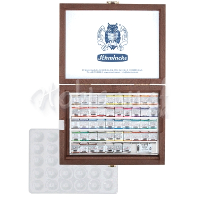 Schmincke Horadam Aquarell Sulu Boya Seti 48 Renk 1/2 Tablet Ahşap Kutu Kod:74548