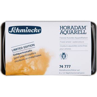 Schmincke Horadam Aquarell Sulu Boya Seti Metalik 6lı 1/2 Tablet 74 777