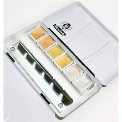 Schmincke Horadam Aquarell Sulu Boya Seti Metalik 6lı 1/2 Tablet 74 777