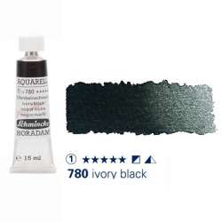 Schmincke - Schmincke Horadam Aquarell Tube 15ml Seri 1 Ivory Black 780