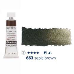 Schmincke - Schmincke Horadam Aquarell Tube 15ml Seri 1 Sepia Brown 663